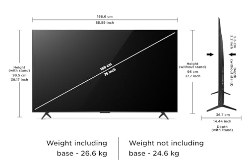 Image of TCL 189 cm (75 inches) 4K UHD Smart QD-Mini LED Google TV 75C72K