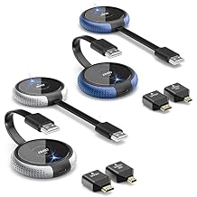 Wireless HDMI Transmitter and Receiver 4K, TIMBOOTECH Casting 5G Stable Signal Video/Audio Wireless HDMI Extender Kit for PC, Laptop, Camera, Blu-ray, Netfix, PS5 to Monitor, Projector, HDTV 165FT/50M