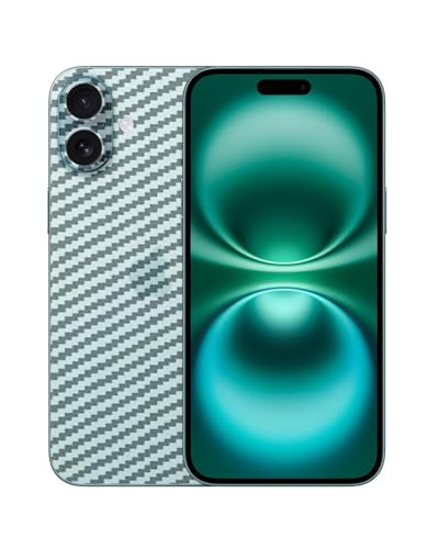 Image of Compatible with Apple iPhone 16 Plus / 16+ Back Skin Sticker /Vinyl wrap /Protective Film Mobile Skin Carbon Fiber Transparent by Candeal Mizhan (only Back)