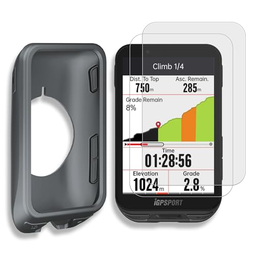 Accessoire iGPSPORT iGS800 avec housse silicone antichoc et film écran verre