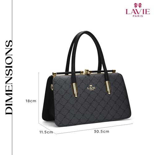 Image of LAVIE PARIS Women's Chic Dual Frame Satchel Bag | Satchel Handbag for Work | Ladies Purse | Stylish Shoulder Bag | Gift for Women