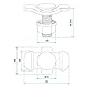MULTIBROS 4er Pack Stud Fitting Double mit Bolzen 3/8 – Airline Doppel-Endbeschlag für Zurrschienen – 2.500 kg Bruchlast – Hochwertiges Messing – für Transport, Werkstatt & Industrie