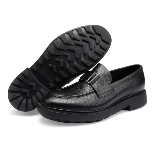 Image of Dress Shoes for Men,Classicial Leather Loafers Slip on Formal Business Shoes Penny