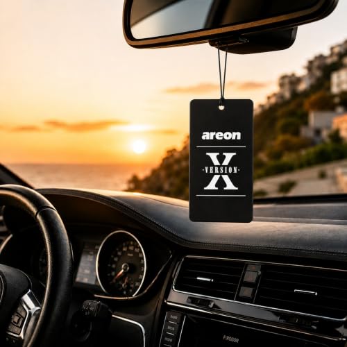 Image of AREON X Version Black Crystal Paper Hanging Car Air Freshener - Pack of 12