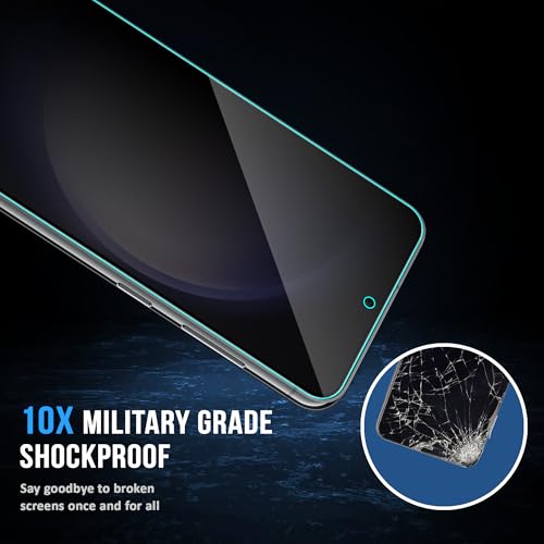 Image of ArmourPro Anti-Spy Matte Privacy Tempered Glass for Samsung Galaxy S23 and S22 with Edge to Edge Protector Coverage and Easy Installation kit | Black, Pack of 2