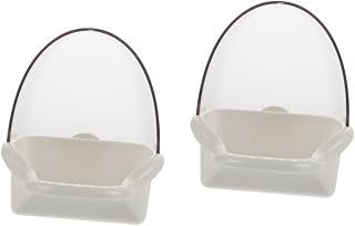 iplusmile 2pcs Bird Feeder Parakeet Wild Bird Feeder Bird Supply Tray Bird Feeder Bird Cage Feeder Parrot Feeder Bird Feeders for outside Bird Tray Pet Feeder Plastic White Accessories Pet