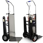 Montascale Elettrico Resistente Carrello Manuale con Maniglia Telescopica Scale su/Giù (80 Piani) Portata di 300 kg (24 V 26 Ah) Carrello Elettrico,02