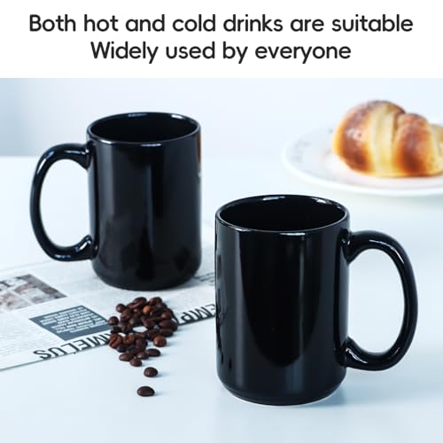 Set de 4 Tazas de Cerámica 16 oz con Asa Negra miniatura 4