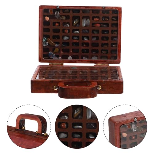Valise de présentation minérale compacte en bois - 8