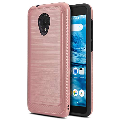 CasemartUSA Phone Case for [Alcatel Avalon V (Verizon) (5059S)], [Modern Series][Rose Gold] Shockproof Defender Brushed Protective Cover for Alcatel Avalon V (Verizon Wireless) 5059S