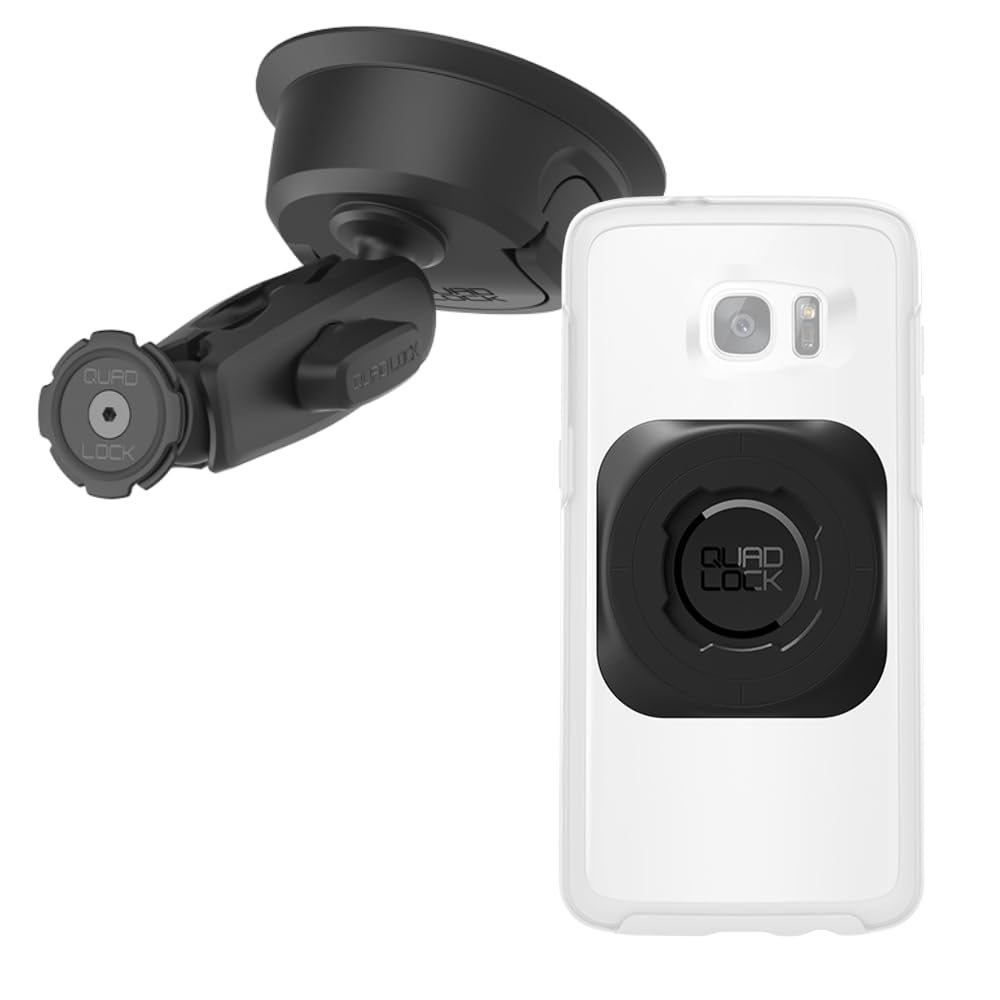 QUAD LOCK Bardzo wytrzymały uchwyt na telefon komórkowy z przyssawką do przedniej szyby/deski rozdzielczej z uniwersalnym adapterem MAG