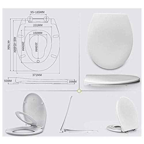 Lsxlsd U Shape Family Toilet Seat with,Toilet Seat V,Durable Toilet Seat, Toilet Seat Weekly