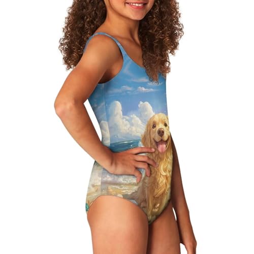 Image of Uourmeti Girls' One-Piece Swimwear Halter Bathing Suit Big Kids Summer Beach Swim Suits Swimming Wear