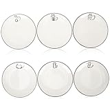 FUNOMOCYA 6 Stück Teiliges Keramik Geschirrset Servierplatte für Snacks Früchte Steak und Desserts Nordic Langlebiges Vielseitiges Geschirr für Zuhause und Veranstaltungen