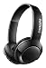 Philips BASS+ On Ear Wireless Bluetooth Headphones with Mic - Black.