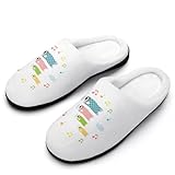 [ZKCASA] スリッパ 音符とこいのぼりの親子 ルームシューズ おしゃれ 室内 来客用 防寒 室内履き 暖かい 洗える 滑り止め 男女兼用 オールシーズン用 9-10（40-41）