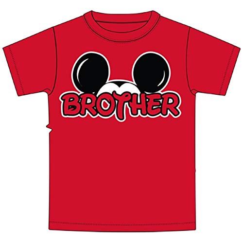 Disney Mickey Mouse Red Brother T-Shirt, Medium
