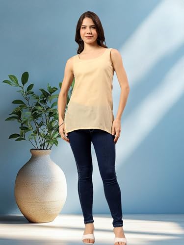 Image of Seva Chikan Hand Embroidered Lucknowi Chikankari Angarkha Georgette Top with Slip for Women SCL4041