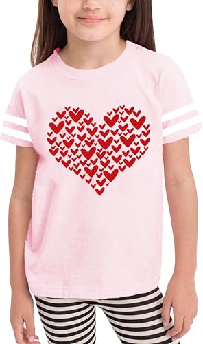 Toddler Boys Girls Valentines Shirt: Valentine Heart Graphic T-Shirts Kids Outfit Love Heart Tee3