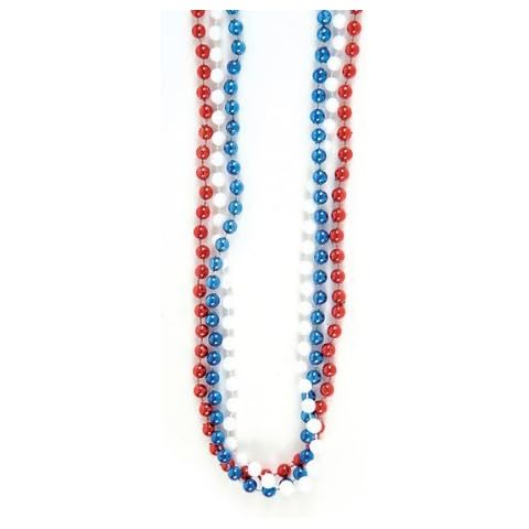 Collares de Cuentas Rojas, Blancas y Azules Cover