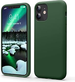 Flyzoo Liquid Silicone Case for iPhone 11 (6.1"), [Scratch-Resistant, Anti-Fingerprint, Shockproof] Ultra Slim Protective Phone Case, 4-Layer Cover with Microfiber Lining, Silky-Soft Touch, Green