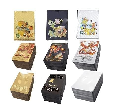 Best Toy Creation 3 in 1 Playing Cards l 55 PCS G, Black and Silver Foil Poke Cards Assorted Cards TCG Deck Box - V Series Cards Vmax GX Rare Cards and Common-Rare Mystery Card (55G+55Black+55Silver) (B0D63CK2KB) Amazon Price History, Amazon Price Tracker