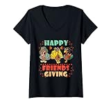 Photo Gallery donna felice friendsgiving ringraziamento 2021 cartoon turkey day maglietta con collo a v Photo Gallery donna felice friendsgiving ringraziamento 2021 cartoon turkey day maglietta con collo a v