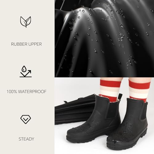 Furuian Women's Waterproof Rain Boots with Plush Lining - Now $9.99