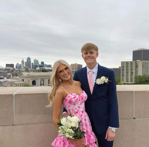 Floral Homecoming Dresses for Teens 2025 Short A-Line Tiered HOCO Short Prom Party Corset Gown4