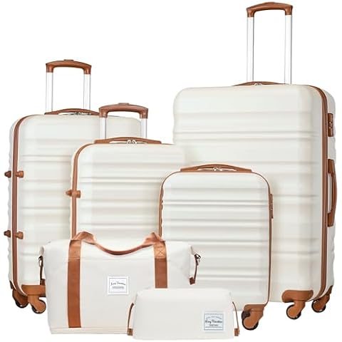 LONG VACATION 6 Piece Luggage Set Cover