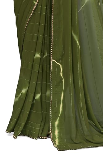 Image of MIRCHI FASHION Women Saree Shibori Print Chiffon | Elegant Festive and Functional Sari for All-Day Comfort with Matching Blouse