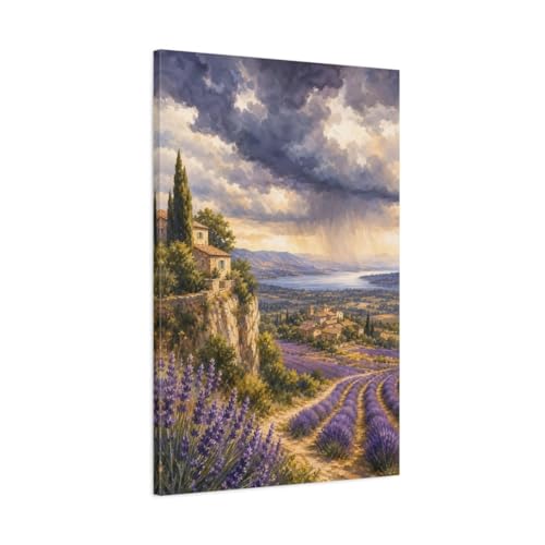 Toile lavande de Provence pour habiller un grand mur vide 60x90cm