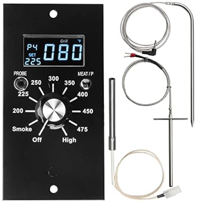 Upgrade Digital Thermostat Control Board Replacement Parts Kit Compatible with Pit Boss Pellet Grill Smoker PB700,340,440,820, Include Meat Probe, Temperure Sensor Probe, Igniter Hot Rod and Fuse