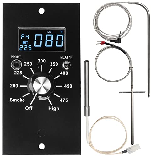 Upgrade Digital Thermostat Control Board Replacement Parts Kit Compatible with Pit Boss Pellet Grill Smoker PB700,340,440,820, Include Meat Probe, Temperure Sensor Probe, Igniter Hot Rod and Fuse