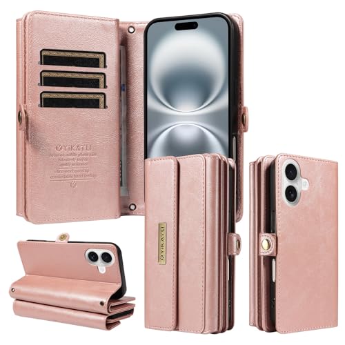 Coque portefeuille iPhone 12 anti-chute avec bandoulière et cuir robuste