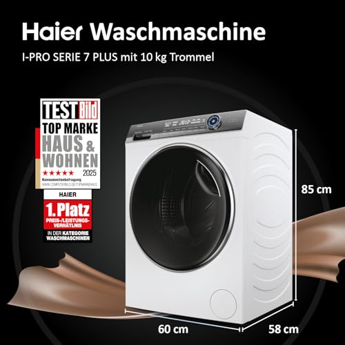Waschmaschine mit Waschmitteldosierung von Haier Frontlader 10 kg