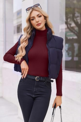 Womens Turtleneck Tops Winter Ribbed Long Sleeve Shirts - image 3