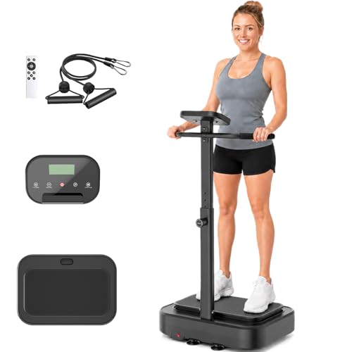 Streamnova Vibration Plate Exercise Machine for Lymphatic Drainage Full Body Shake Platform Board for Home Fitness Fat Burning 5 Program Modes and 99 Speed Levels (Black)