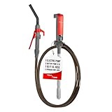 TERA PUMP Portable Battery Powered Gas Transfer Pump (2.3 GAL/MIN) Liquid Transfer Pump with 10ft Durable Vinyl Discharge Hose, Quick Stop Nozzle & Adjustable Intake for Gas, Diesel, DEF (New Gen)