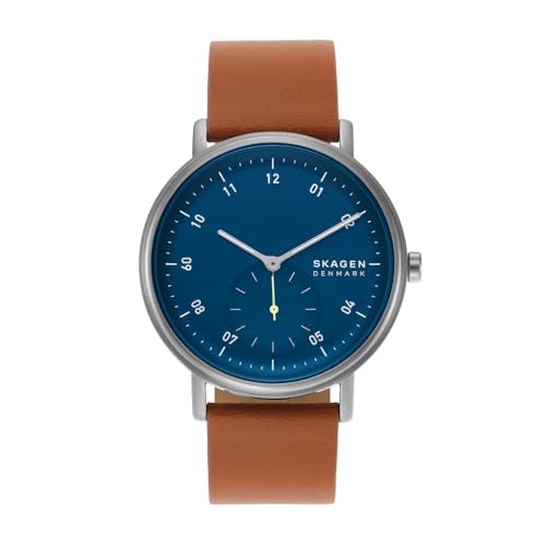 Skagen Kuppel Reloj para Hombre, Movimiento cronógrafo de Cuarzo con Correa de Acero...