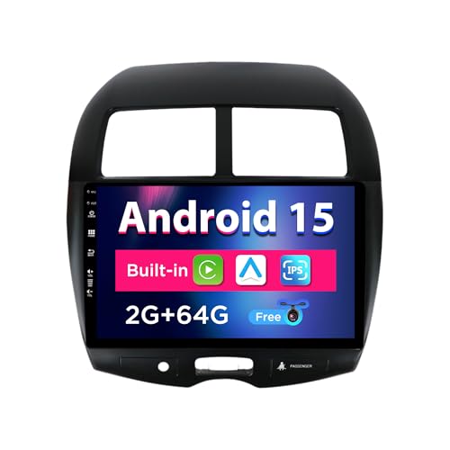 SXAUTO Android 15 Autoradio pour Mitsubishi ASX (2010-2019) - sans Fil Carplay + Android Auto - 2G+64G - Caméra arrière Gratuit - IPS 10.1 Pouce 2 Din - Dab...