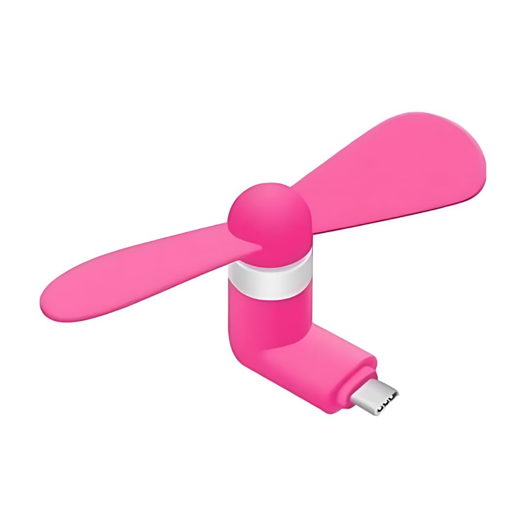 IdikaGadgets Mini Type-C Fan, Phone Cooler Under 500, Mobile Fan Type C, 2-Blade High Speed USB Fan, Compatible with All Android & Type-C Smartphones, Mobile Cooler Under 500 (Pink) (B0D5VLZHKM) Amazon Price History, Amazon Price Tracker