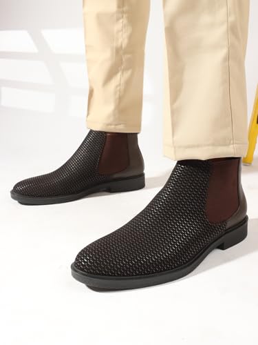 Image of Carlton London Men's Chelsea Slip-On Round Toe Comfortable Boot