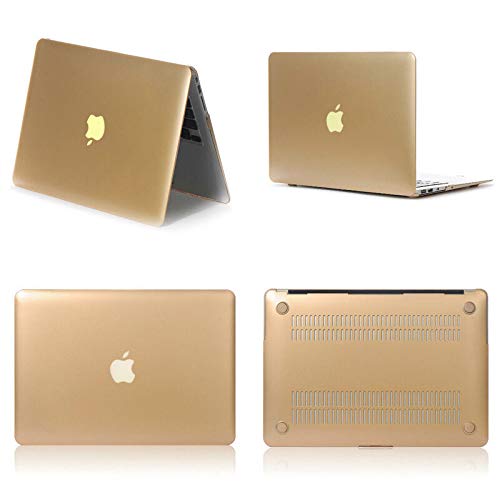 Image of Case Compatible with MacBook Pro 13 Inch Retina 2012 2013 2014 2015 A1425 A1502Plastic Hard Shell Cover Case, Metallic Gold