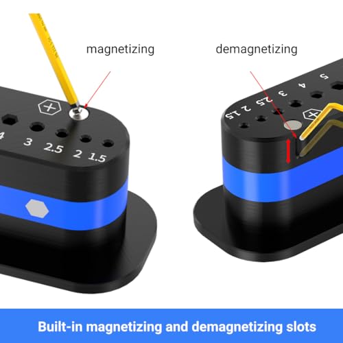COONIUM Hex Key Holder Organizador para Llaves Allen con Función Magnetizadora Azul miniatura 2
