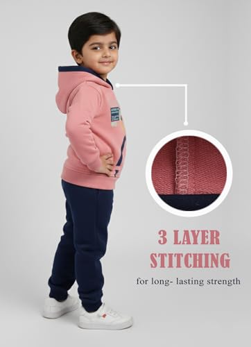Image of Pure Cotton Full Sleeves Winter Hoodie Sweatshirt and Full Pant Set For Boys Kids
