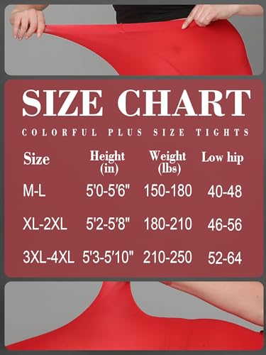 Image of HONENNA Queen Plus Size Tights Semi Opaque Control Top High Waist Stockings Nylons Pantyhose for Women 1X 2X 3X 4X 5X 6X