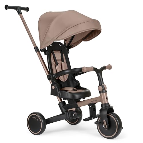 DESIGN MULTIFUNZIONE 8IN1: Accompagna il bambino da 12 a 60 mesi, trasformandosi da triciclo guidato a bicicletta indipendente. 8 modalità per seguire ogni fase della crescita.