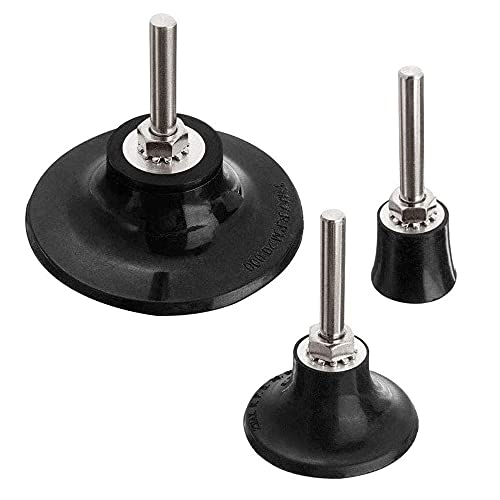Bestgle 3pcs Disc Pad Holder, 1/4 Shank Quick Change Sanding Discs Holders for Die Grinder, Universal 1, 2, 3 Rubber Backing Pads Accessories for Power Tools