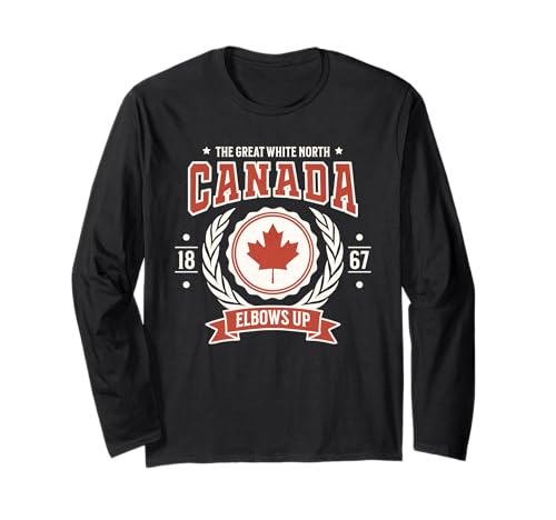 Canada Gomito Canadese Pride Flag Leaf 1867 Anti Tariffa Maglia a Manica